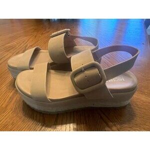 MICHAEL by MICHAEL SHANNON KIRA Tan Platform Sandals W 8.5